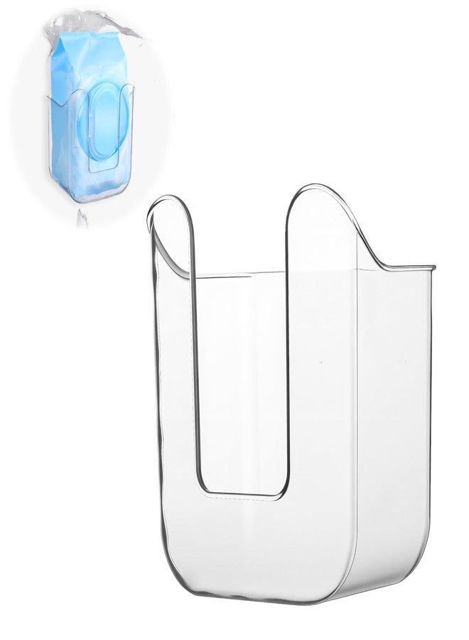 Bruislard Wipes Dispenser Flushable Wipes Holder for Bathroom Wipe Container Clear Wipe Dispenser Wall-Mounted Tissue Box Wipes Holder for Bathroom Bedroom Kitchen - Image 1
